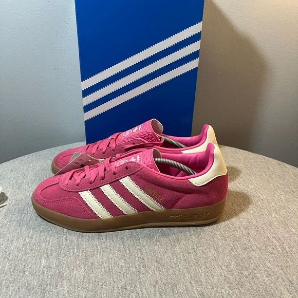 Adidas Gazelle Indoor Pink White Gum Size Women's Shoe Size 7.5 JR1356​ - Picture 5 of 11